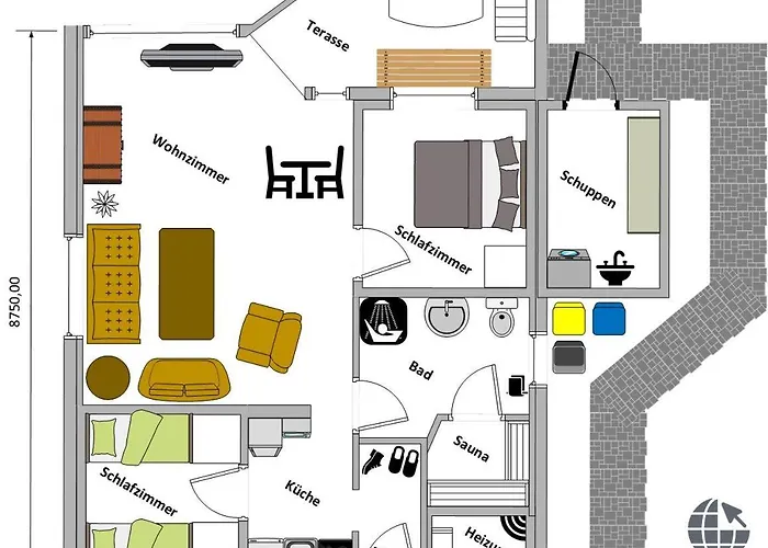 4 Personen Angler-ferienhaus Mit Privatem Bootsteg, Direkter Seelage, Kanu Und Sauna In * 奥滕多夫